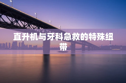 直升机与牙科急救的特殊纽带