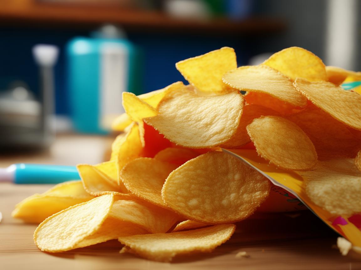 薯片虽美味,牙齿要保卫