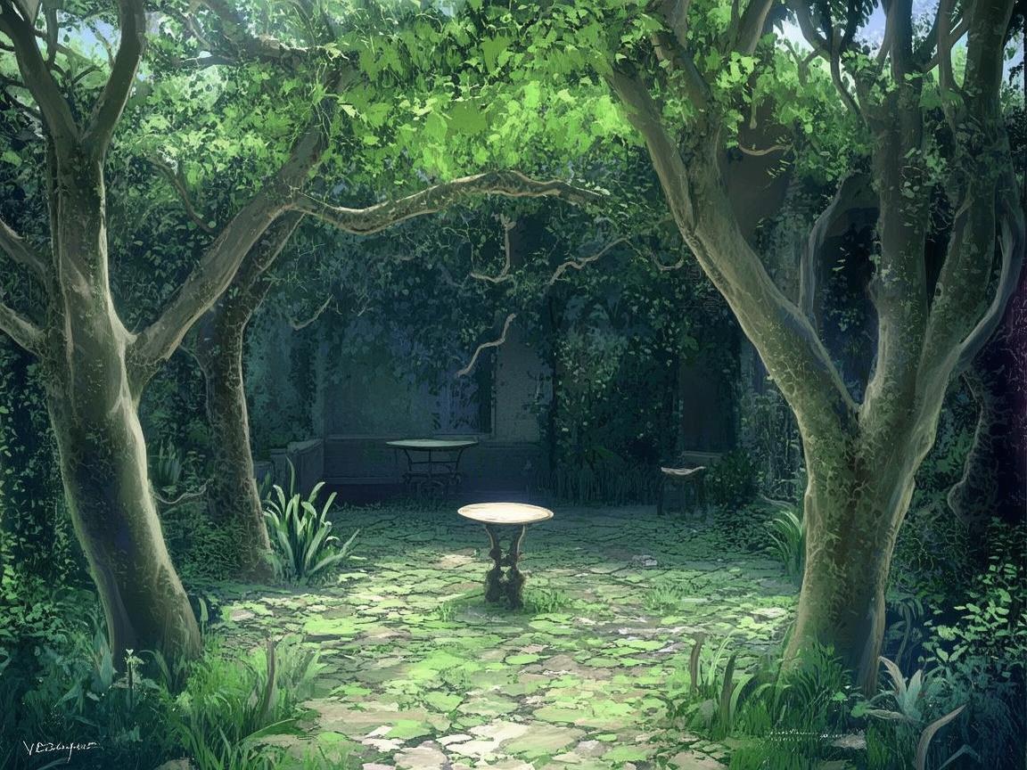 庭院石桌旁的护齿小天地